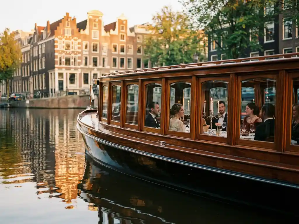 Hire a large boat in Amsterdam for 40 to 90 people